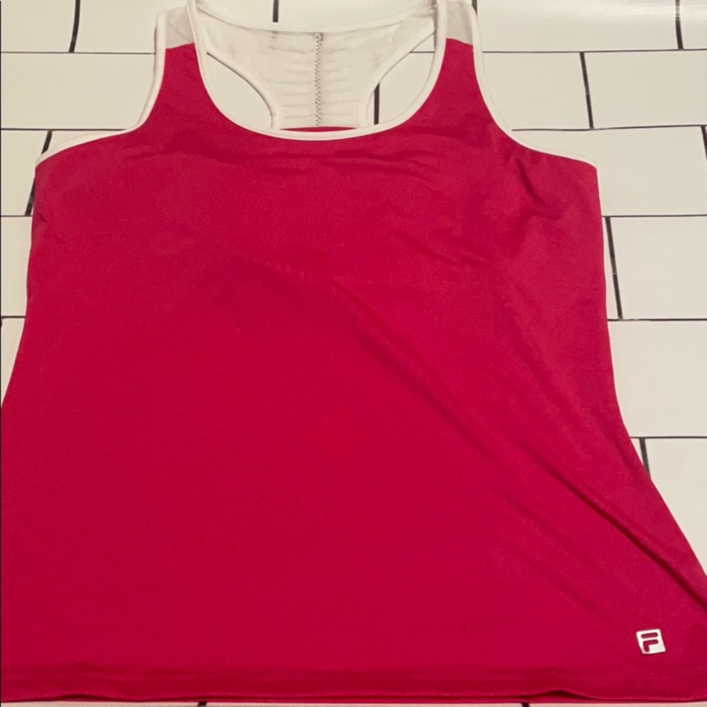 Fila tennis top with built in shelf bra